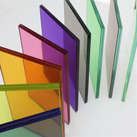 Colourful laminated tempered glass