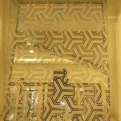 Golden ice flower decorative glass wall panels